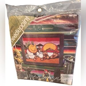 RARE!! Spinnerin Needlepoint Kit SIESTA 12” x 15” Brand New Sealed Colorful VNTG